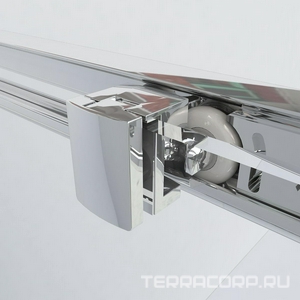 Дверь для душа, в нишу 1350хh1900мм, раздвижная, 1 дверь, 1 неподв.секция, правая/левая, (стекло прозрачное 6мм, фурн.цв.хром),  ZZ Vincea Garda VDS-1G135CL