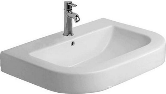 Раковина 650х520 мм, с 1 отв. для смесителя, для установки на столешницу,  ZZ Duravit Happy D 0417650027