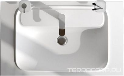 Раковина мебельная для тумбы 80 см, искуств. мрамор, цв.белый матовый KL