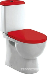 Унитаз-компакт Sanita luxe Best Color Red с микролифтом| 64x34x77