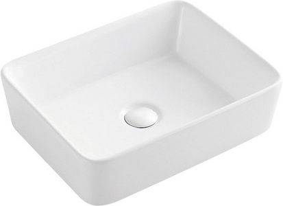 Раковина накладная, 475х370х140 мм, цв. белый глянец, ZZ Azario Azario AZ-2074