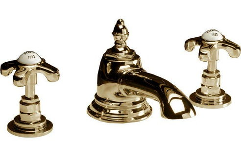 Смеситель для раковины, на 3 отв. с д/к, (цв.светлое золото),  ZZ Devon & Devon Mayfair ADDM152
