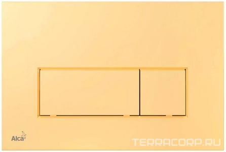 Клавиша двойного смыва THIN для инсталляции арт.A101/1120, цвет золото ZZ AlcaPlast Универсал M575