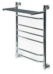 Полотенцесушитель ЛТП ВП (с полкой) 1200x500 мм, подключение 1"*3/4, установочный набор в комплекте, цвет хром XX