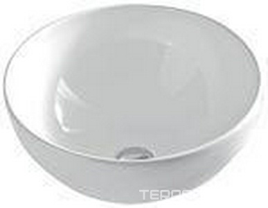 Раковина накладная на столешницу, круглая d460хh200мм, без отв.д/смесит., без перелива, (цв. белый),  ZZ ArtСeram La Ciotola LCL001  01;00