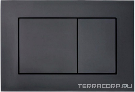 Панель смыва с двумя прямоуг.клавишами, для застеного модуля д/унитаза, (цв.черный матовый), TECESpring, ЗАПЧАСТЬ ZZ Tece TECEspring 9940202