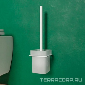 Ершик для унитаза подвесной Slide белый, матовое стекло, ZZ Iddis slide SLIWTG0i47