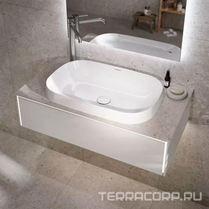 Раковина 65 см, встраиваемая сверху, белая глянцевая Kerama Marazzi Magica MA.wbi.65