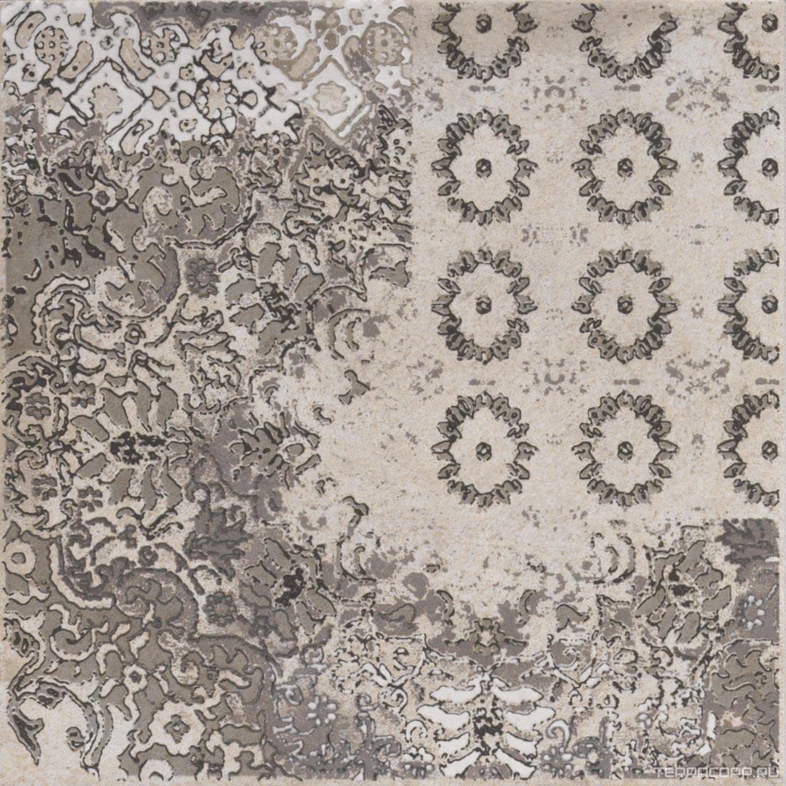 Керамогранит CIR Riabita Il Cotto Inserto Pattern Grey s/4 20x20 Серый, фото 5