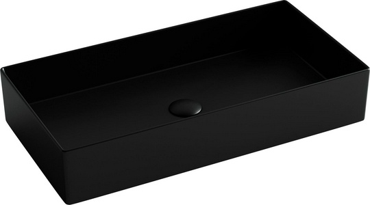 Раковина накладная 70х36х13см, БЕЗ отверстия под смеситель, БЕЗ донного клапана, цв. черный матовый ZZ Ceramica Nova Element CN6071MB