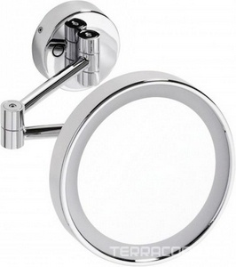 Зеркало косметическое d200мм, 3х кратное увеличение, c LED подсветкой, сенсорное, (цв. хром), Bemeta ZZ Bemeta Универсал 116101142