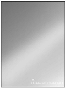 Зеркало 500x700х30мм, с встроенным по периметру светильником, сенсорным выключателем и диммером, (окантовка цв.черный), Vincea ZZ Vincea Универсал VLM-3VN500B