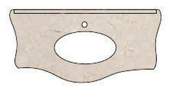 Столешница 128х57хh7см, 1 отв. д/смесит., (мрамор цв. Marmo Trani),  ZZ Cezares Carlotta CARL04.M3 Trani 1 fori