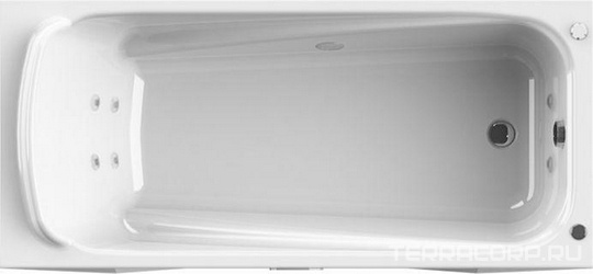 Акриловая ванна Radomir Wachter Роза с гидромассажем и экраном, форсунки белые| 169x77x42