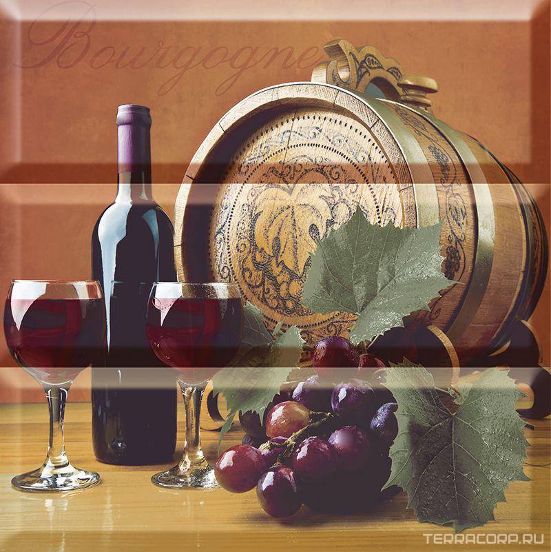 Керамическая плитка Absolut Keramika Monocolor 10x30 Composicion Wine 05 30x30 Комбинированный, фото 3