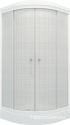 Душевая кабина Triton Стандарт 100x100x228 см, стекло узорз-лен, корпус/профиль белый, ZZ