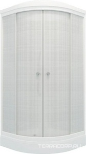 Душевая кабина Triton Стандарт 100x100x228 см, стекло узорз-лен, корпус/профиль белый, ZZ Triton стандарт Щ0000041038 / к.т. 458021