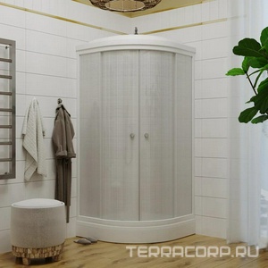 Душевая кабина Triton Стандарт 100x100x228 см, стекло узорз-лен, корпус/профиль белый, ZZ Triton стандарт Щ0000041038 / к.т. 458021