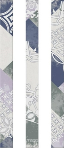 Керамическая плитка Eletto Provence Комплект бордюров  grey luberon (3 шт.) XX6.2х212.7 Серый 