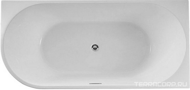 Ванна 1700х800хh580мм, угловая R Правая, интегрир.слив перелив, д/к цв.хром в компл.,(акрил цв.белый), Vincea ZZ Vincea Ванны VBT-402-1700R