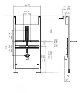 Монтажная рама для писсуара, крепеж в компл., Artceram ZZ ArtСeram Универсал 700.103