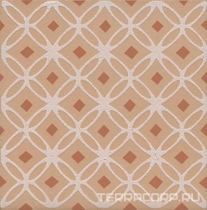 Керамическая плитка Kerama Marazzi Агуста Декор  1 оранжевый матовый 9,8x9,8 Оранжевый 