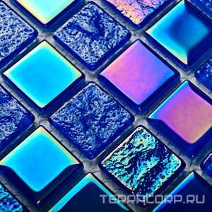 Мозаика Bonaparte Керамическая мозаика Bondi dark blue-25  (4x25x25) 30x30 Синий 