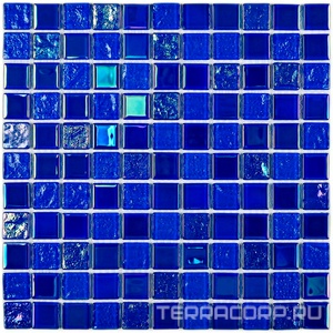 Мозаика Bonaparte Керамическая мозаика Bondi dark blue-25  (4x25x25) 30x30 Синий 