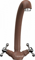 Смеситель Ulgran U-013(307) терракотовый, для кухонной мойки| 16x21x27