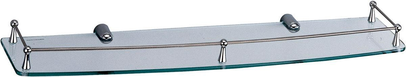 Полка стеклянная K-555, 60x15x5 см., латунь / стекло, цв. хром ZZ