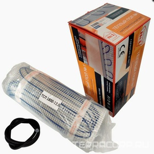  Комплект двухжильного нагревательного мата "Теплый пол №1" -1800-12 м2