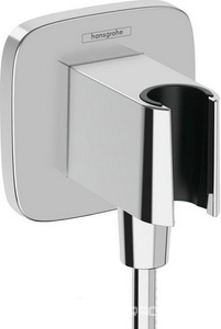 Держатель для лейки ручного душа, совмещенный со шланговым подсоединением 1/2, (цв.хром), FixFit Q ZZ Hansgrohe Fixfit 26887000