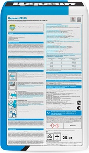 Ceresit CE33/25кг Затирка для швов 1-6 мм  Сер-серый 04 П.П. ZZ Церезит CE 33 1540583