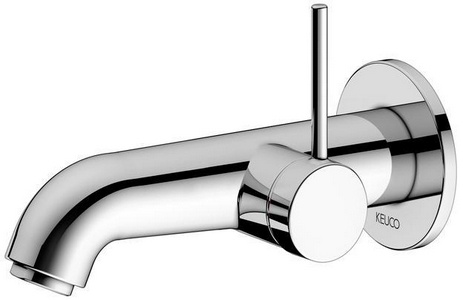 Смеситель для раковины, настенный, излив 177мм, (внешняя часть БЕЗ внутренней части арт.59916 000075), (цв.хром), Ixmo ZZ Keuco ixmo 59516 010201