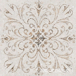 Терраццо беж светлый декорированный обр. XX|60x60
