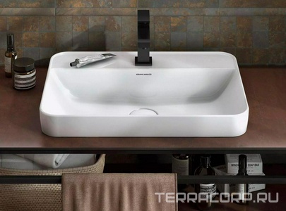Раковина PLAZA 55х40 см встраиваемая сверху, с отверстием под смеситель Kerama Marazzi Plaza PLR.wbi.55.1