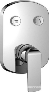 Смеситель для душа, встраиваемый в стену, на 2 потребителя, кнопочный, (цв.хром),  ZZ Cezares Globo GLOBO-F-VDIM2-B-01