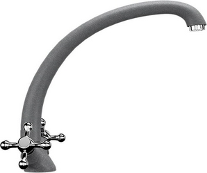 Смеситель Ulgran U-013(342) графитовый, для кухонной мойки| 16x21x27