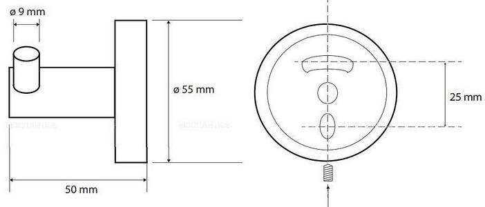 Крючок  двойной (цв. золото матовое),  ZZ Bemeta Sablo 160106032