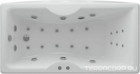 Акриловая ванна Акватек Феникс 180 см с гидромассажем и экраном| 180x85x46