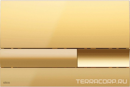Клавиша двойного смыва для инсталляции арт.A101/1120, цвет золото ZZ AlcaPlast Универсал M1745