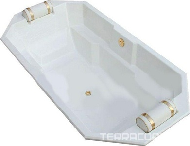 Ванна 2000х1050мм, 8 - угольная, из материала "Ceralite", (цв. белый глянец),  ZZ Watergame Genova duo BG067F1