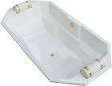 Ванна 2000х1050мм, 8 - угольная, из материала "Ceralite", (цв. белый глянец),  ZZ Watergame Genova duo BG067F1