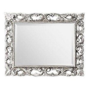 Зеркало прямоуг. в дерев. резной раме 74х95см, (цв. arg/antico/mat), крепёж в компл.,  ZZ TW Collection Barocco TW030arg/antico/mat