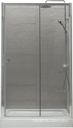 Душевая дверь Umbra 120*190 см, хром профиль, экранированное тонированное стекло, установочный набор в комплекте XX