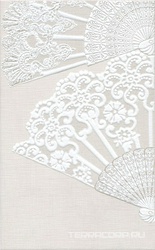 Керамическая плитка Kerama Marazzi Мерлетто Панно  Кружево (из 4х частей 25х40)ХХ50х80 Белый 