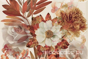Com.Savage Flowers Marron 01 XX |30x45