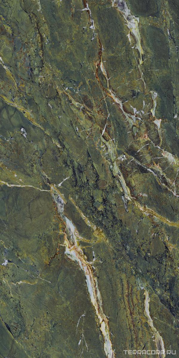 Керамогранит Ariostea Ultra Marmi Verde Karzai Lucidato (Shiny) 6 mm 150x300 Зеленый, фото 4