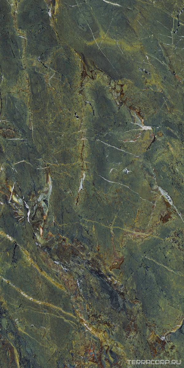 Керамогранит Ariostea Ultra Marmi Verde Karzai Lucidato (Shiny) 6 mm 150x300 Зеленый, фото 5