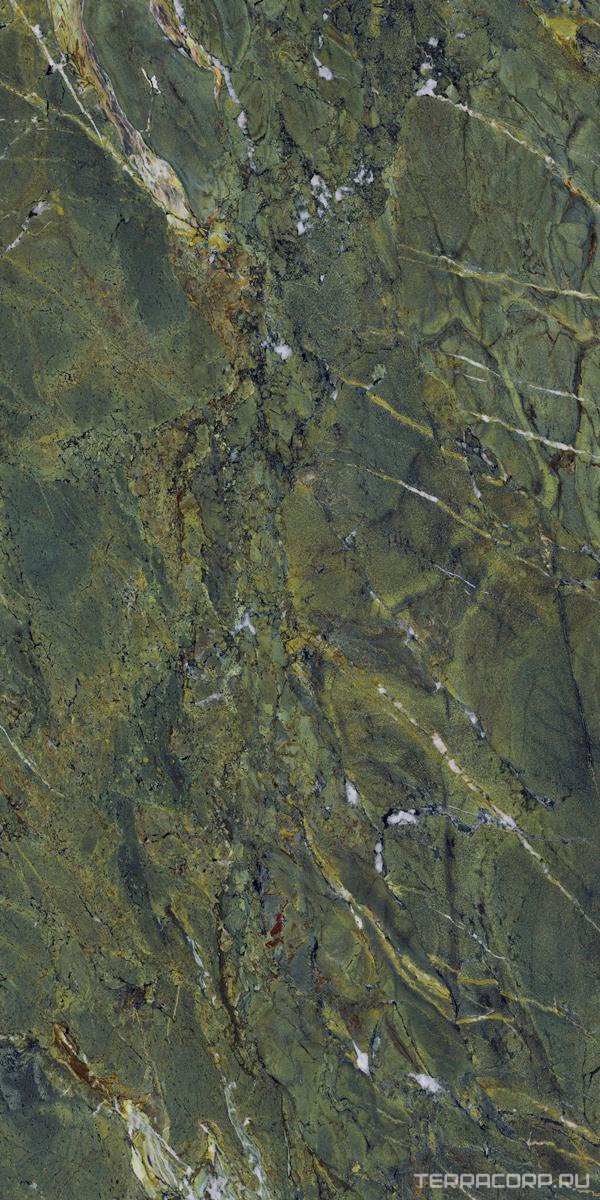 Керамогранит Ariostea Ultra Marmi Verde Karzai Lucidato (Shiny) 6 mm 150x300 Зеленый, фото 6